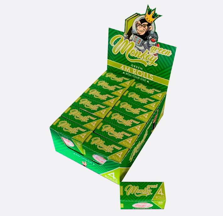 Monkey King King Size Ultra Thin 4m Rolls - Green (24 Pack)