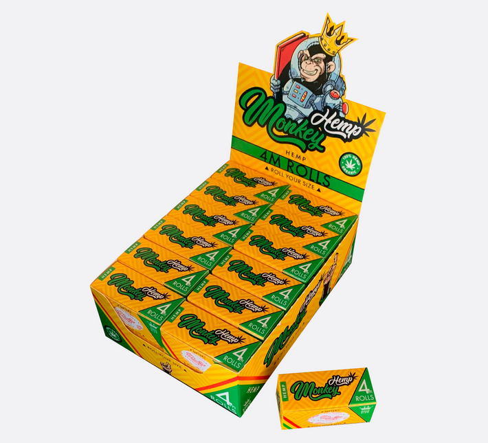 Monkey King King Size Ultra Thin 4m Rolls - Hemp (24 Pack)