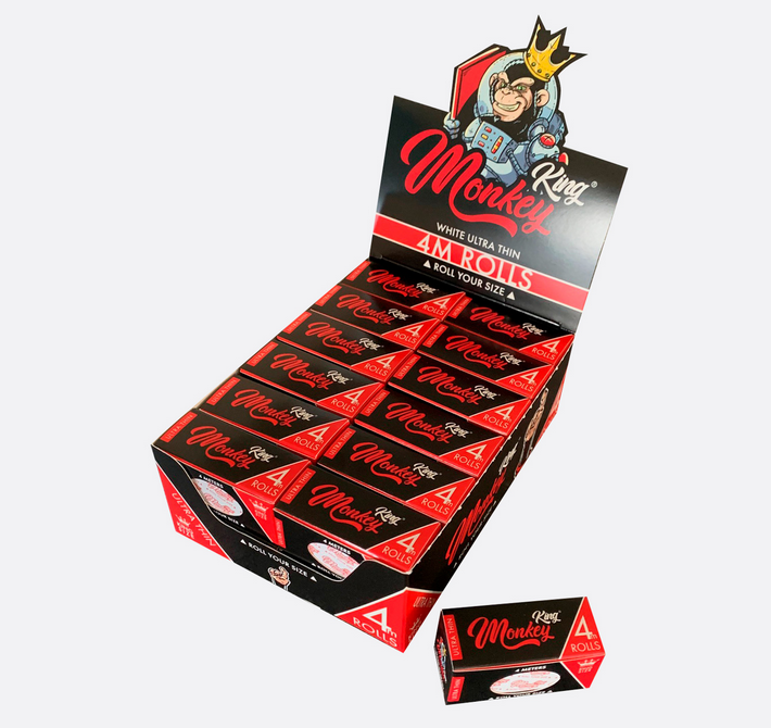 Monkey King King Size Ultra Thin 4m Rolls - White (24 Pack)