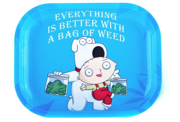 Smoke Arsenal Rolling Tray Small - Bag of Weed