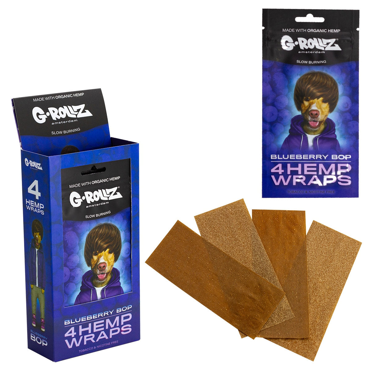 G-Rollz Hemp Wraps - Blueberry Bop (15pcs)