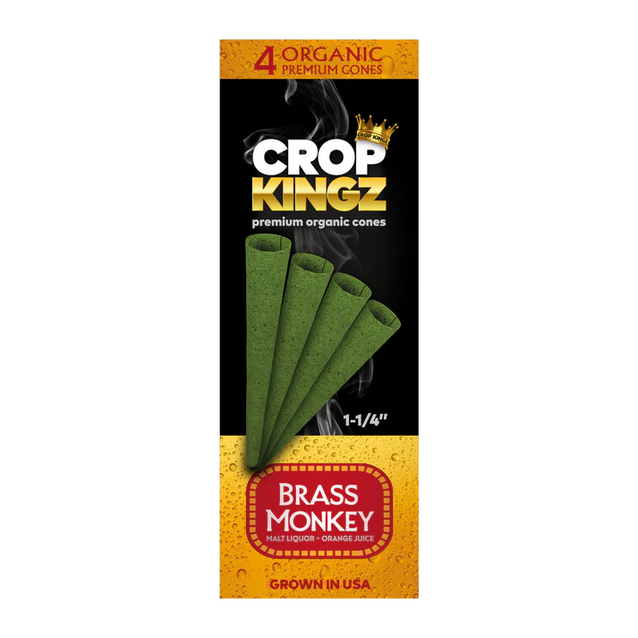 Crop Kingz King Size Organic Premium Cones - Brass Monkey (10pcs)
