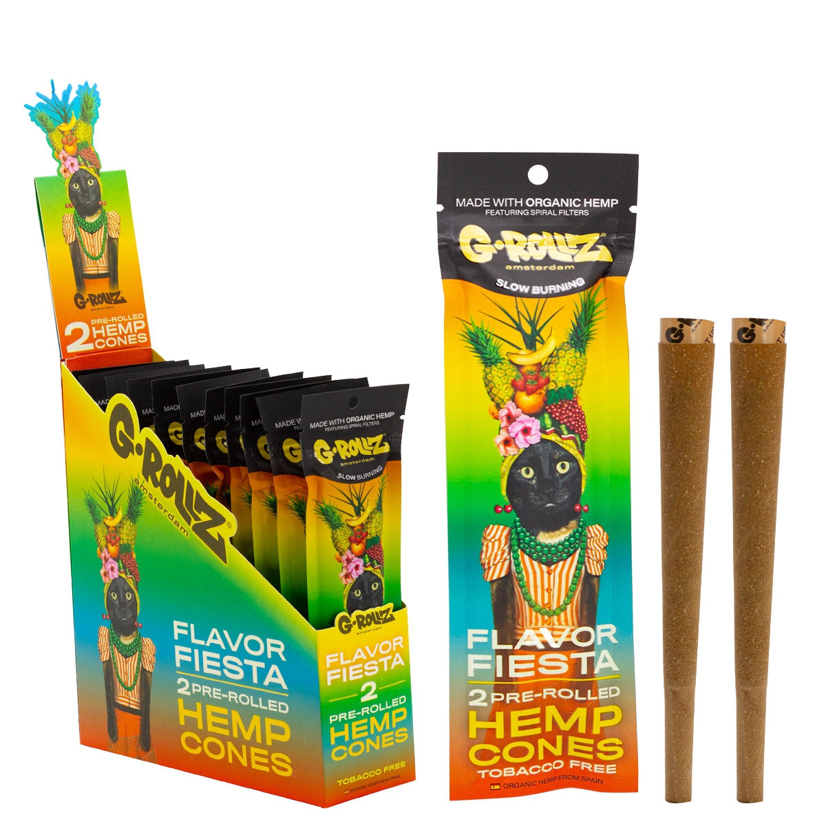 G-Rollz Pre-Rolled Hemp Cones - Flavor Fiesta (12pcs)
