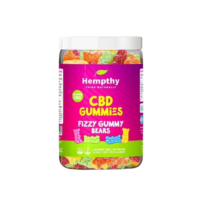 Hempthy CBD Gummy Fizzy Gummy Bears 1200mg
