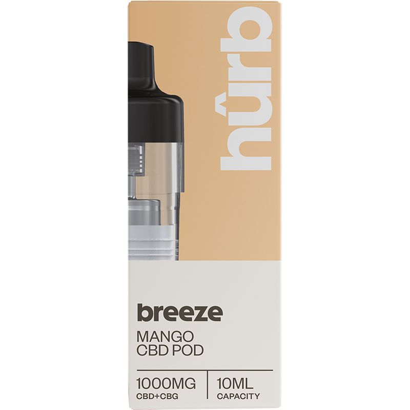 Hûrb Breeze CBD Refill Pod CBD+CBG 1000mg 10ml - Mango