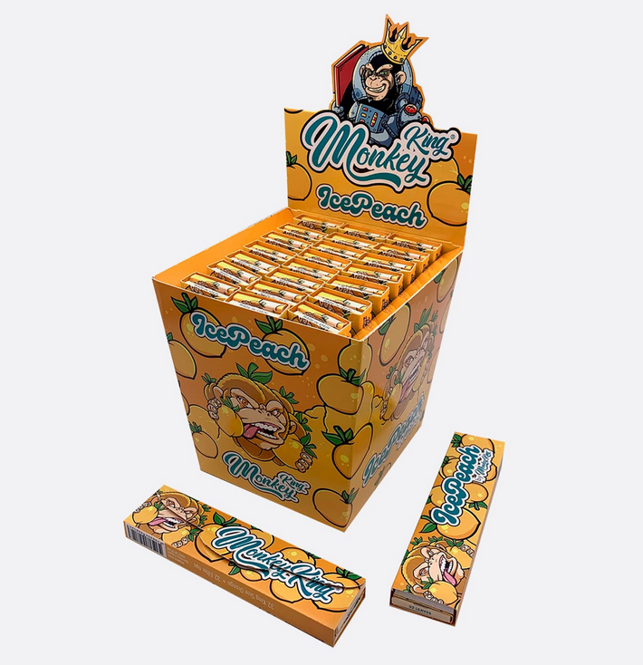 Monkey King Scented Smell Papers & Tips: Ice Peach - King Size (24 Pack)