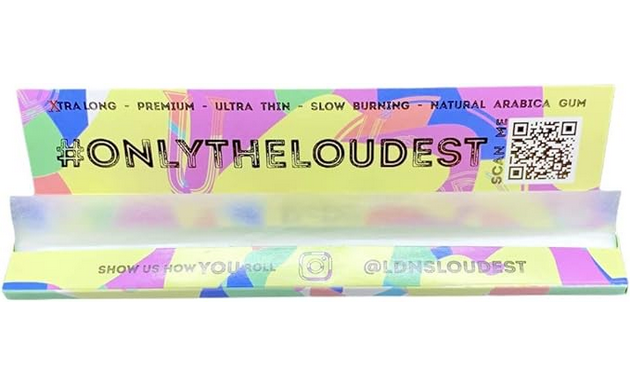 Loud Ldn XLoud Slow Burning Xtra Long Rice Milk Rolling Papers (Full Box)