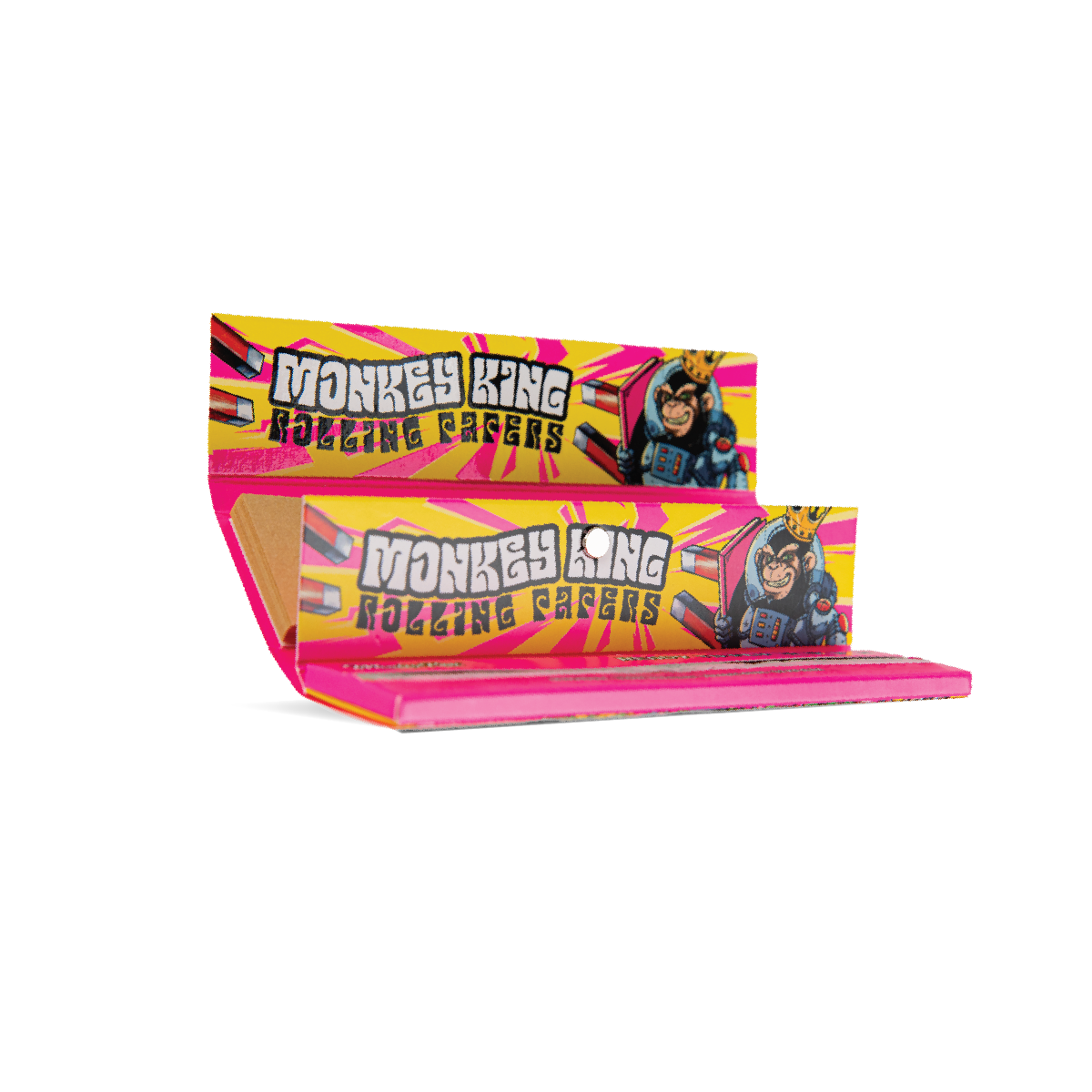 Monkey King Rolling Papers & Tips: Ready To Fly - King Size Unbleached (24 Pack)