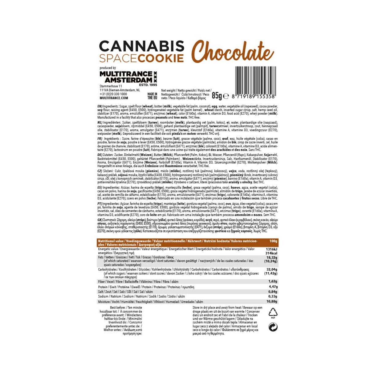 Multitrance Cannabis Space Cookie - Chocolate