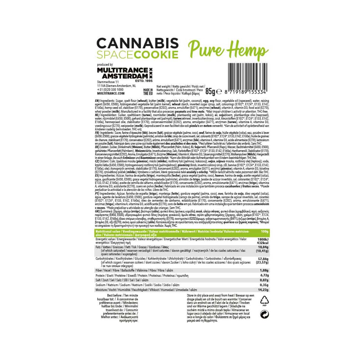 Multitrance Cannabis Space Cookie - Pure Hemp
