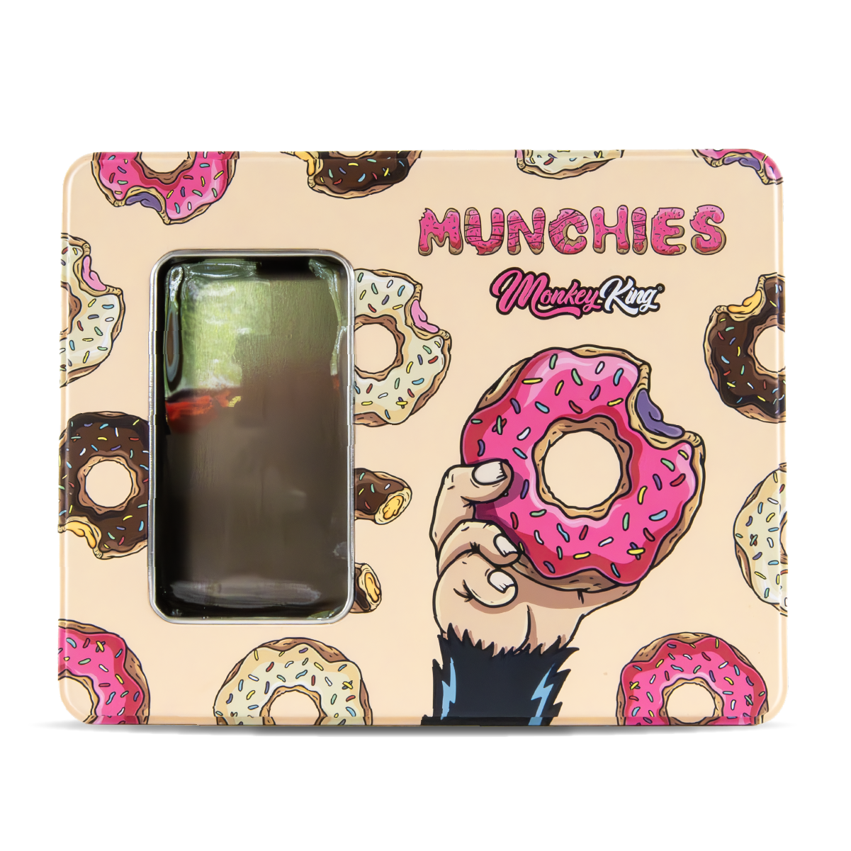 Monkey King Munchies Large Metal Storage Box with Window (Single Piece)