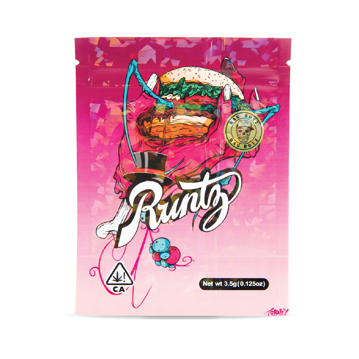50 PACK MYLAR BAG - BURGER RUNTZ