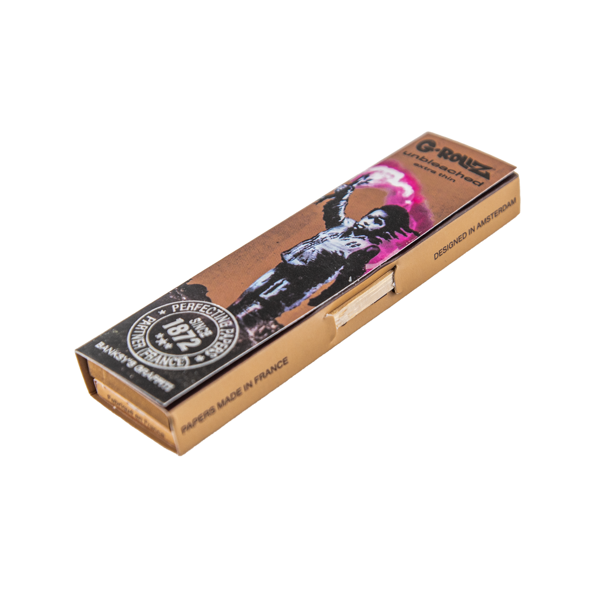 G-Rollz Rolling Papers, Tips & Poker: Unbleached Extra Thin - King Size (24 Pack)