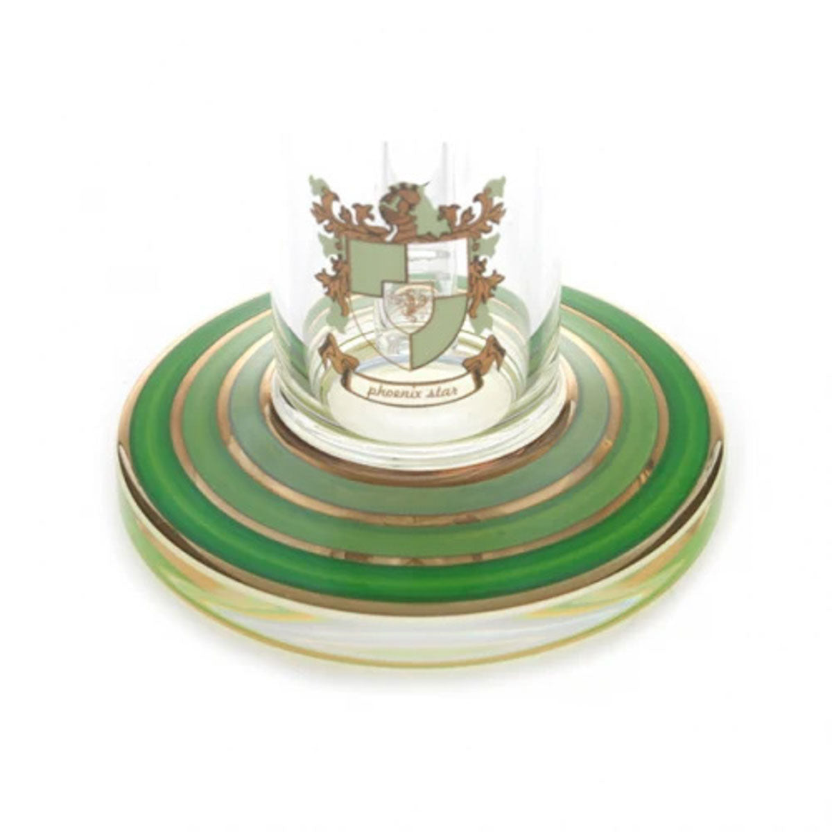 Phoenix Star: 14" Dual 8 Arm Percolator Glass Bong