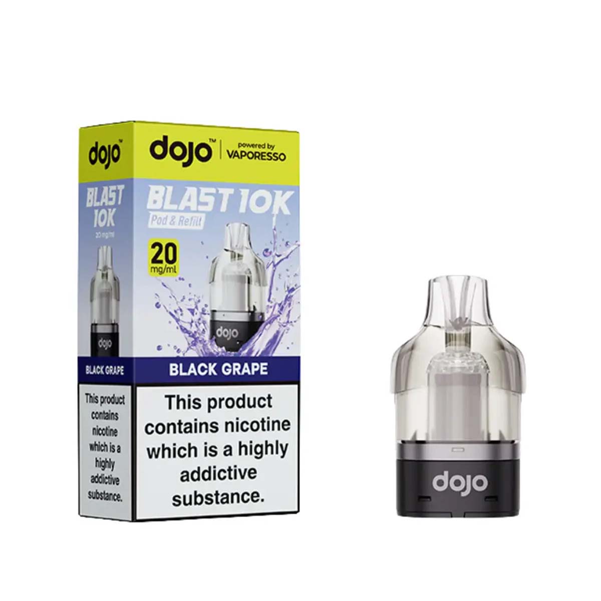 Vaporesso Dojo Blast 10K Pod Refills: Black Grape - 20mg