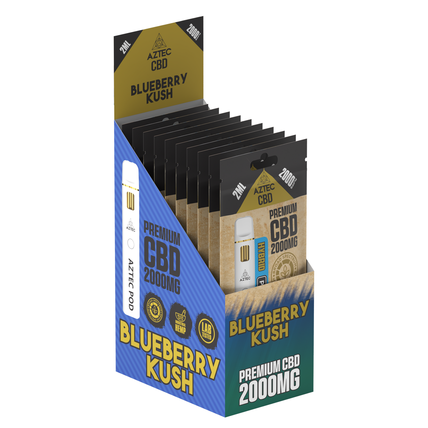 Aztec CBD Premium CBD Pod System 2000mg 2ml - Blueberry Kush