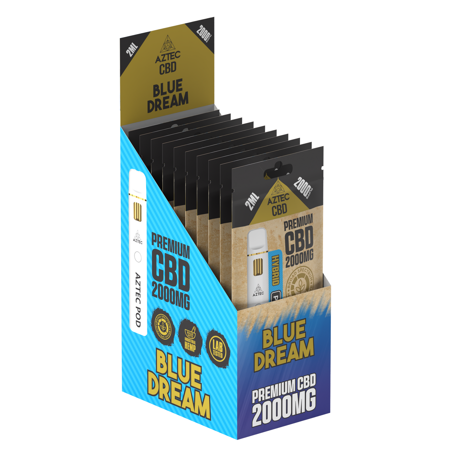 Aztec CBD Premium CBD Pod System 2000mg 2ml - Blue Dream
