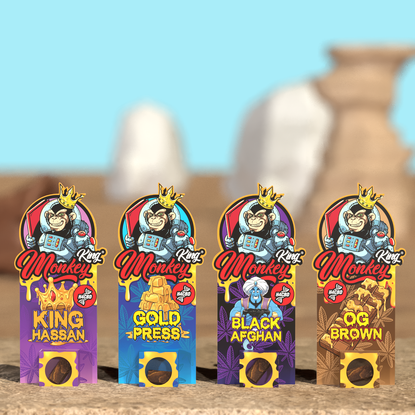 Monkey King H4CBD Hash Incense Extreme High Strength: Gold Press - 1.75g (Single Piece)