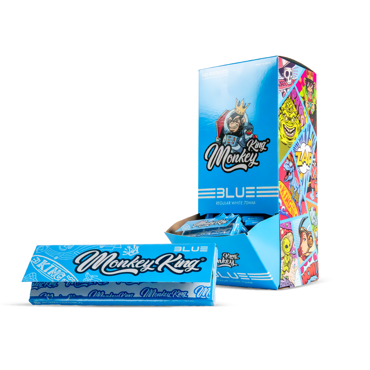 Monkey King Regular Rolling Papers: Blue (100 Pack)
