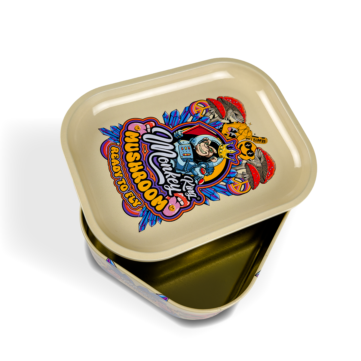 Monkey King Rolling Tray Box + Hemp Cones: Mushrooms