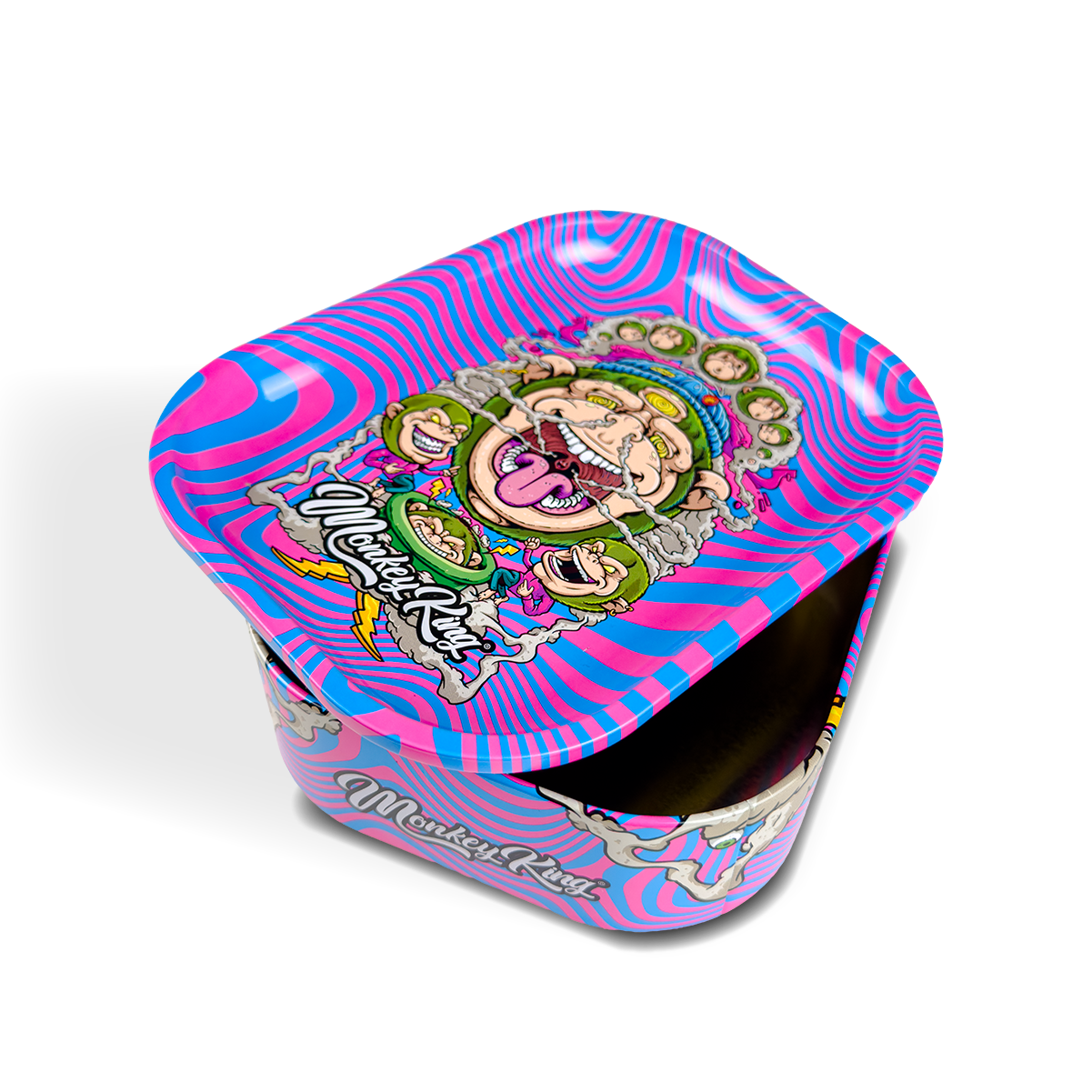Monkey King Rolling Tray Box + Hemp Cones: Psychedelic