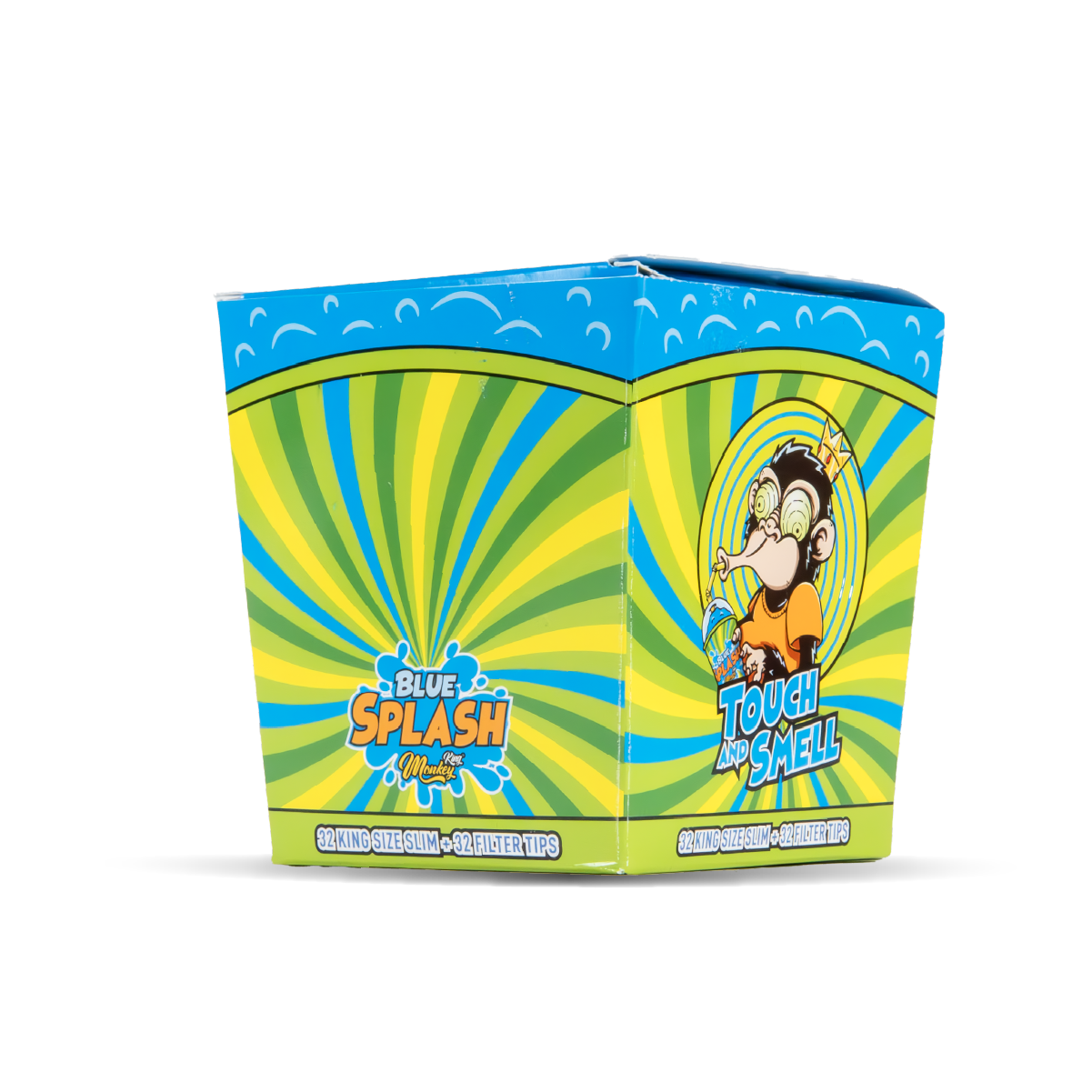 Monkey King Scented Smell Papers & Tips: Blue Splash - King Size (24 Pack)