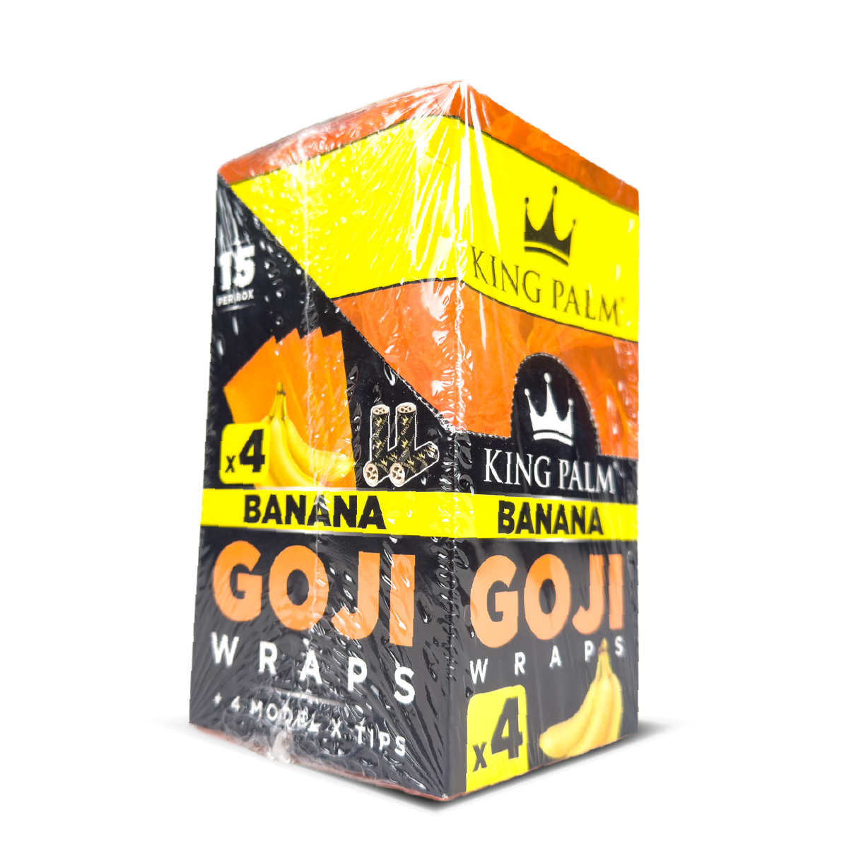 King Palm Goji Wraps + Tips: Banana - 4x Wraps (15 Pack)