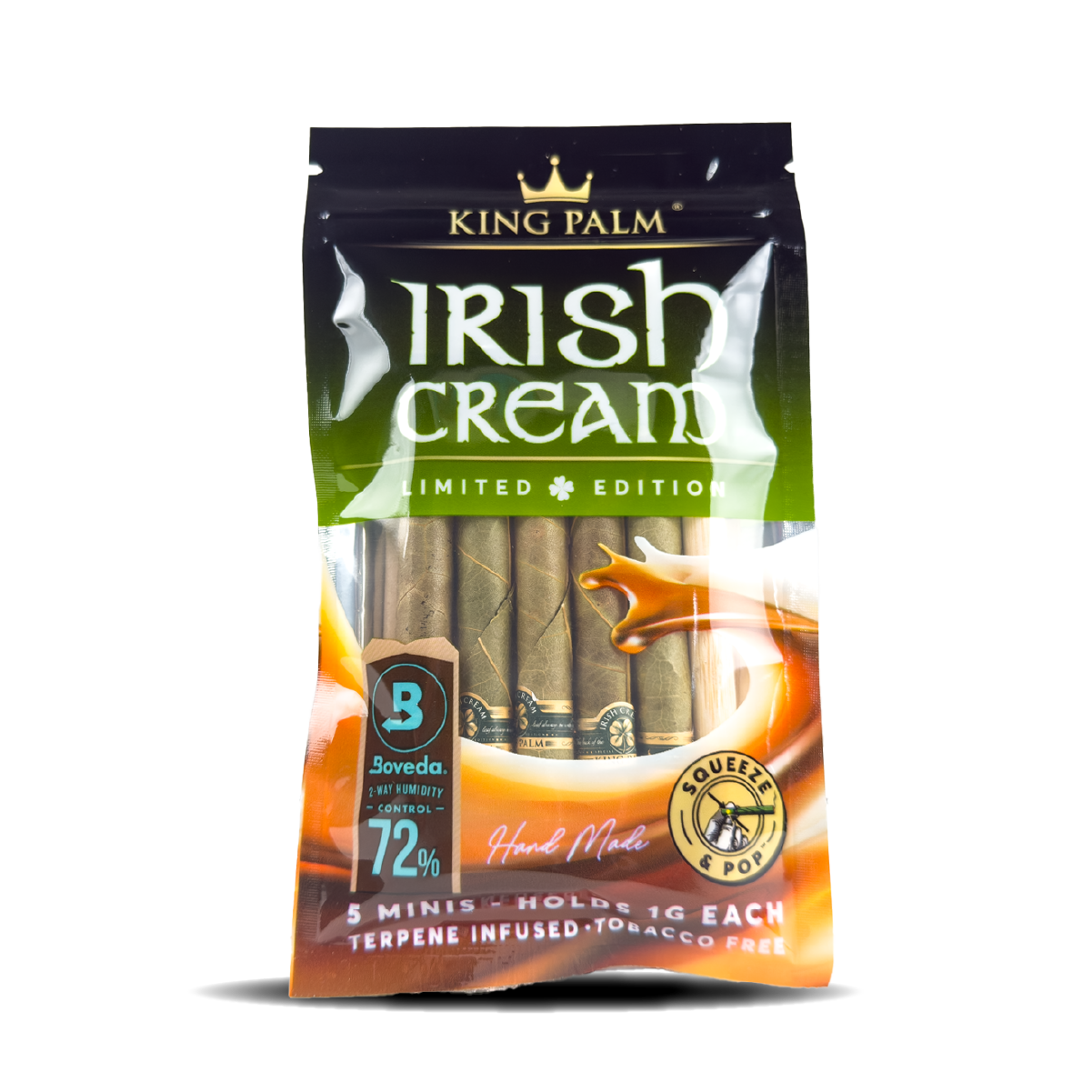 King Palm Mini Leaf Rolls 1g: Irish Cream - 5x Rolls (15 Pack) (DISCONTINUED)