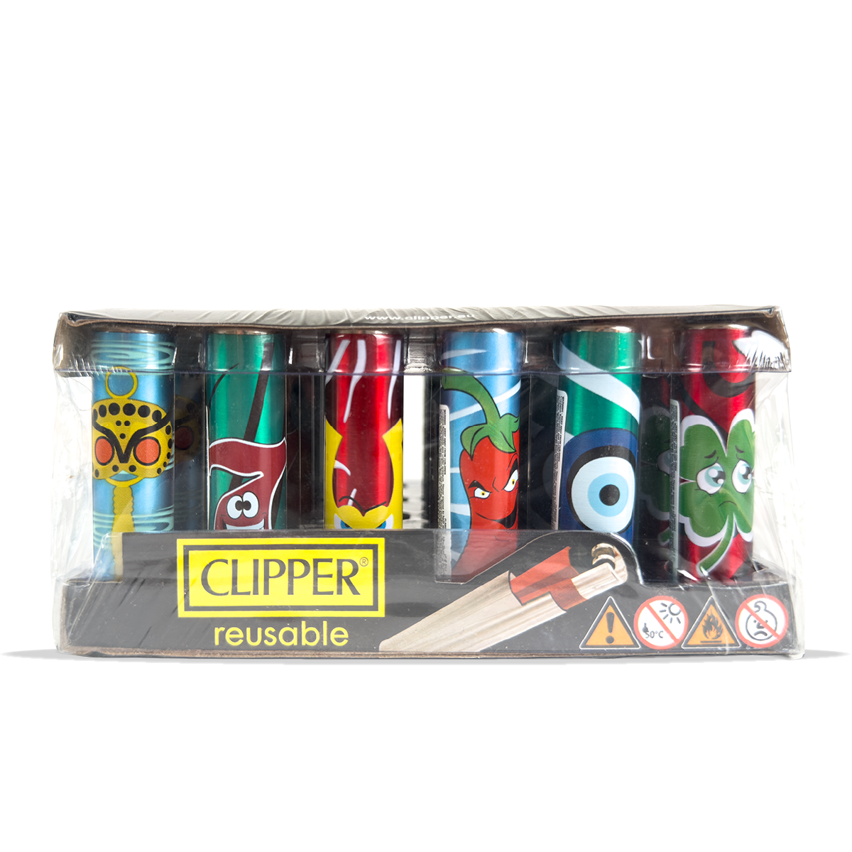 Clipper Lighters - Metal Lucky Characters (30pcs)