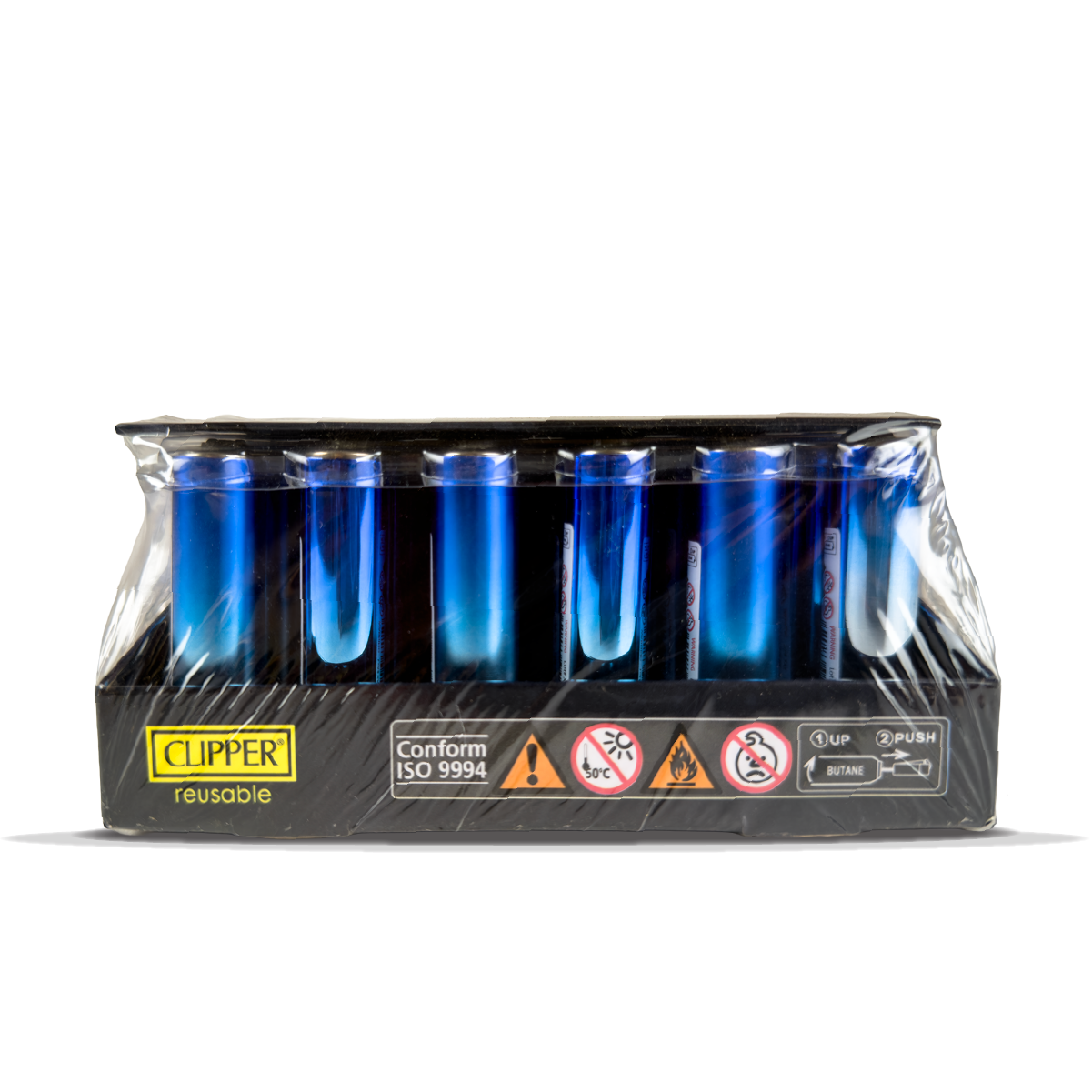 Clipper Lighters - Metal Saphire Gradient (30pcs)