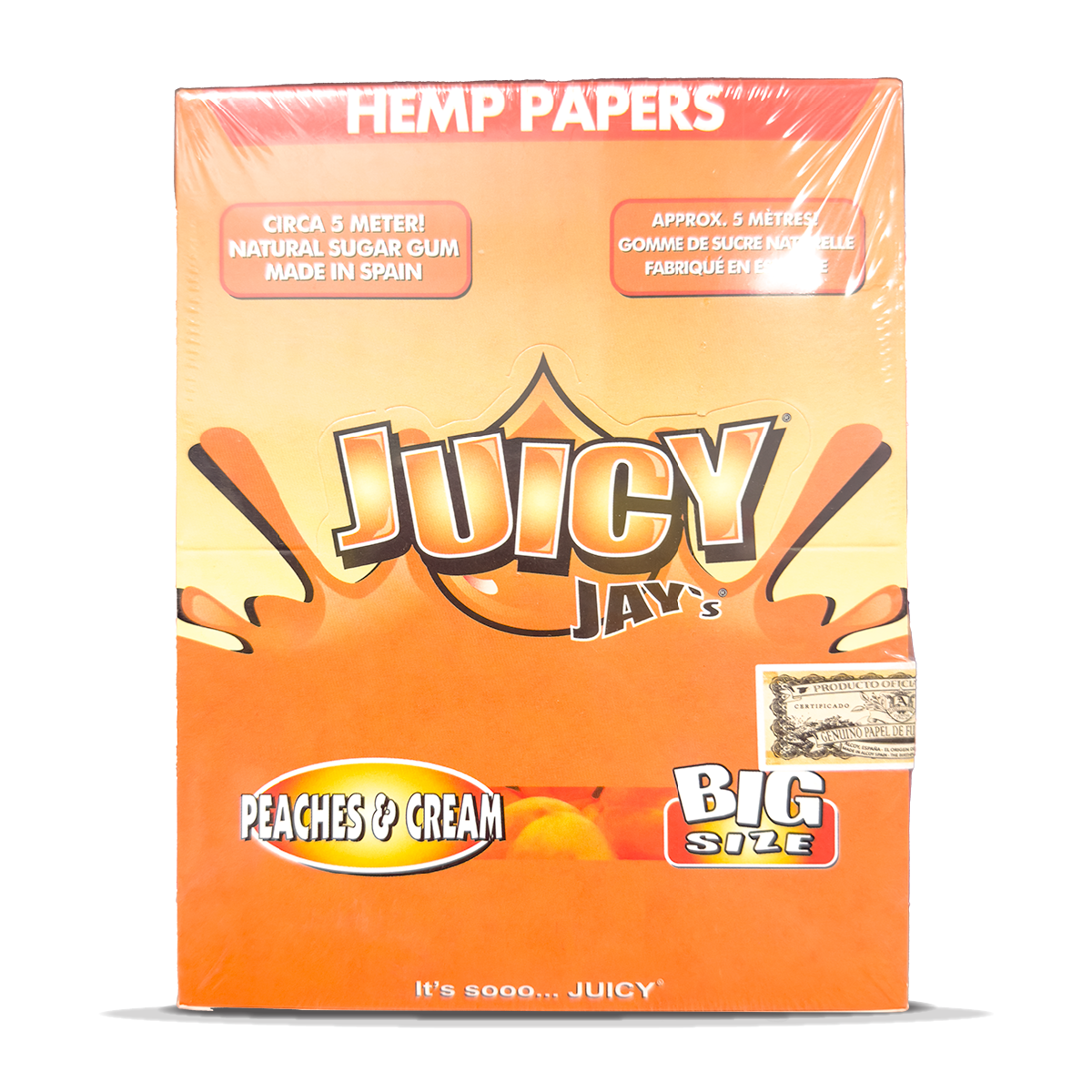 Juicy Jay's Hemp Paper Rolls: Pchs & Crem - 5m (24 Pack)