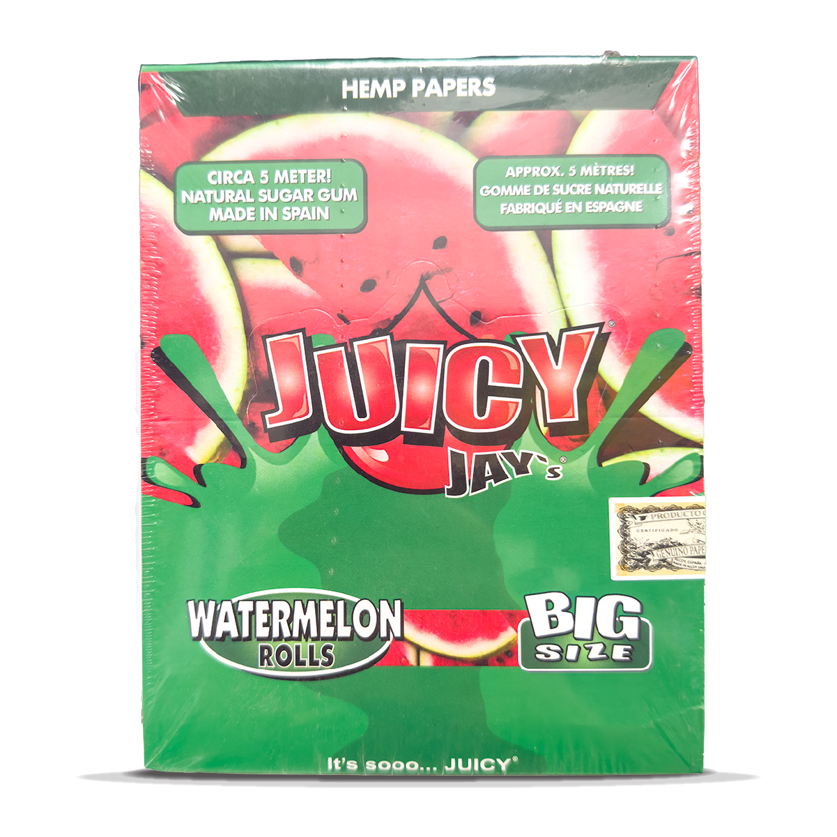 Juicy Jay's Hemp Paper Rolls: Watermelon - 5m (24 Pack)