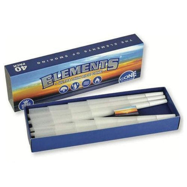 Element Ultra Thin Rice King Size Pre Rolled Cones (40 pcs)-Elements-Blazed Wholesale