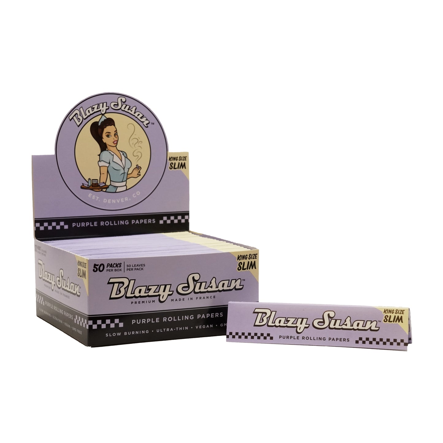 Blazy Susan King Size Rolling Papers - Purple