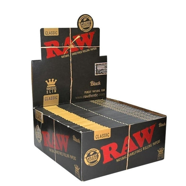 RAW Classic Natural Black Rolling Papers-RAW-Blazed Wholesale