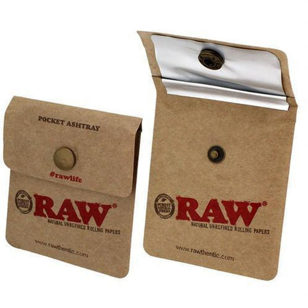 Buy RAW Rolling Pocket Ashtray Pouch CBD & Cannabis Wholesale