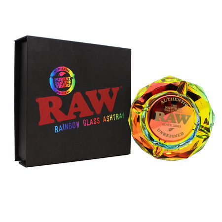 RAW Rainbow Glass Ashtray-RAW-Blazed Wholesale