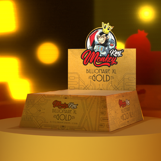 ALL NEW Monkey King Billionaire Gold XL Rolling Papers & Tips