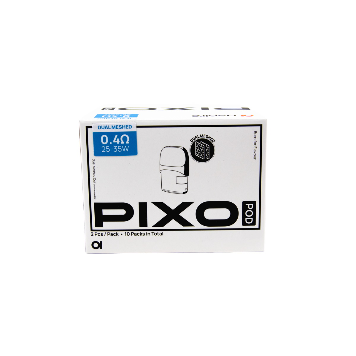 Aspire Pixo Side Fill Dual Mesh Replacement Pods 2 Pack - (10 Pack)