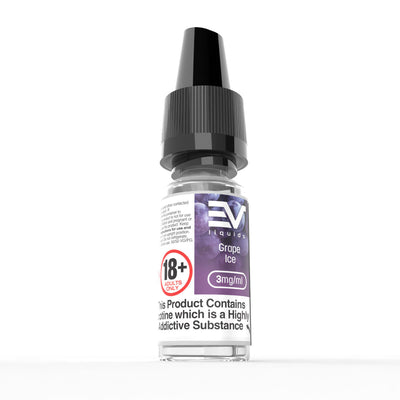 EV 10ml E-Liquids: Grape Ice - 12mg Freebase (10 Pack)