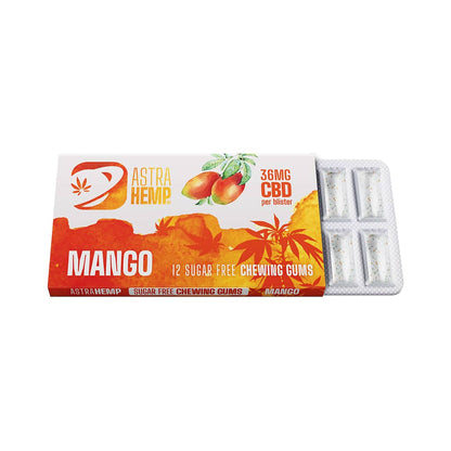 Astra Hemp CBD Chewing Gum Blister Packs: Mango - 36mg (24 Pack)