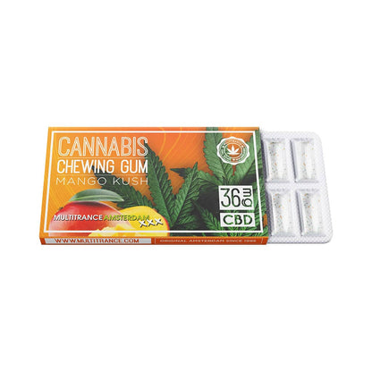 Cannabis CBD Chewing Gum: Mango Kush -  36mg (24 Pack)