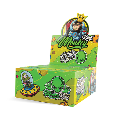 Monkey King Rolling Papers & Tips: Alien Burst - King Size Unbleached (24 Pack)