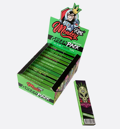 Monkey King 1¼ Rolling Papers & Filter Tips (Alien Edition) (24pcs)
