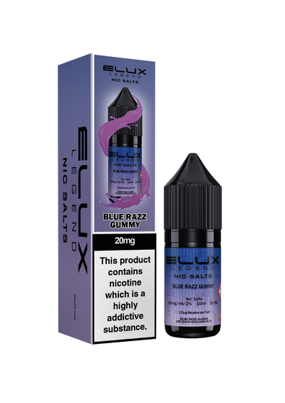 Elux Legend Nic Salts: Blue Razz Gummy - 20mg (10 Pack)