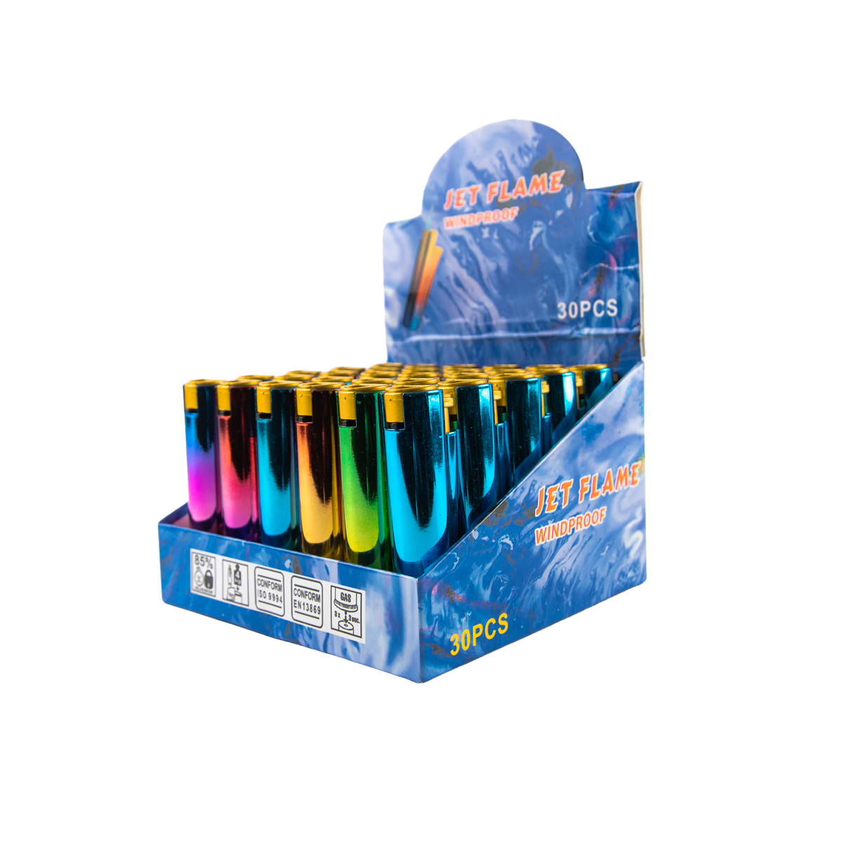 Sparkys Metallic Jet Lighters (30 Pack)