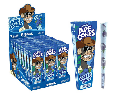 G-Rollz Ape King Size Pre-Rolled Cones - Berry Blue (24 pcs)