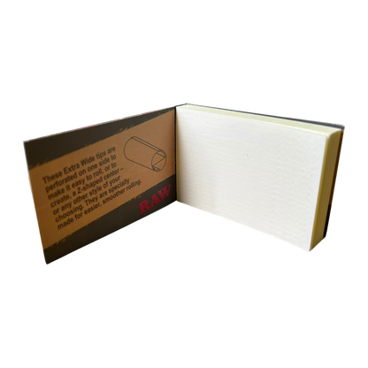 RAW Perforated Black Extra Wide Tips (Full Box)