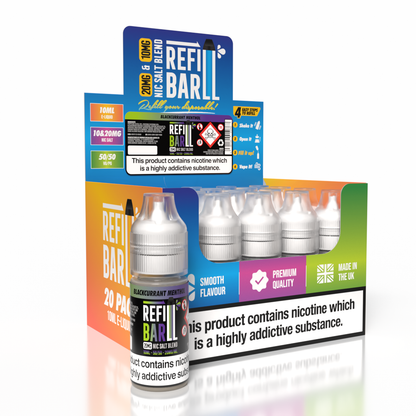 Refill Bar Salts Blackcurrant Menthol 10ml 50vg - (Pack Of 20)