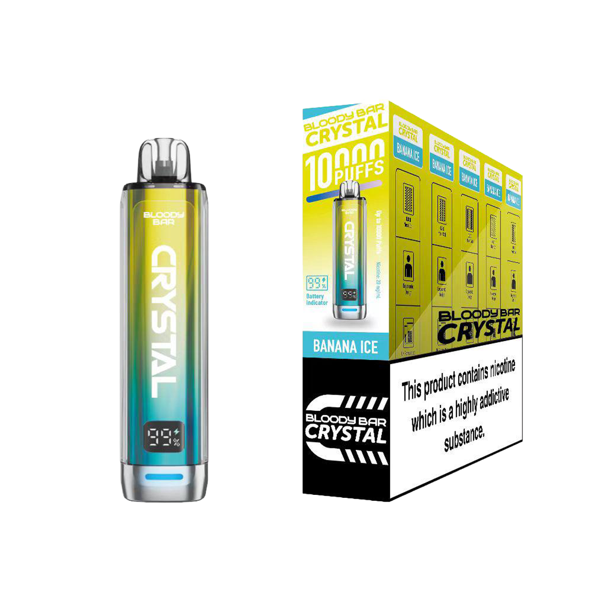 Bloody Bar Crystal 10K Pod Kits: Banana Ice - 20mg